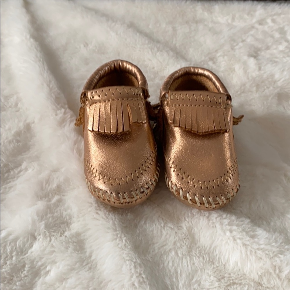 Rose gold baby Moccasin